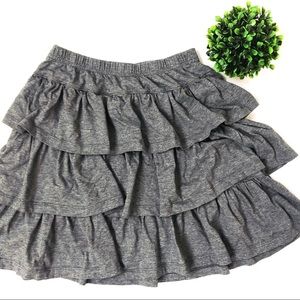 Hanna Andersson girls three tiered skirt in gray